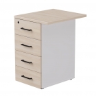 Тумба приставная с топом Everprof Everprof EVO 254Т1203 Дуб Соната Белый