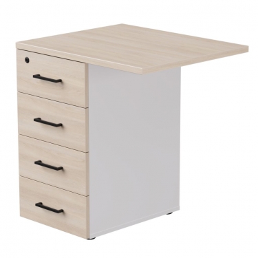 Тумба приставная с топом Everprof Everprof EVO 254Т2203 Дуб Соната Белый