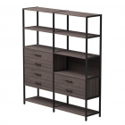 Набор стеллажных систем Everprof Everprof EVO 8 Дуб Пасадена Черный