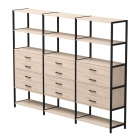 Набор стеллажных систем Everprof Everprof EVO 10 Дуб Соната Черный