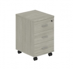 Тумба опорная мобильная с 3 ящиками Норден Wing WN.201.OL Дуб светлый