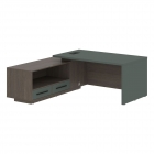 Стол руководителя левый Skyland VELION VCT 1919 L Яшма черный Кобра