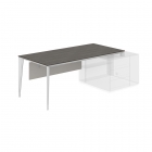 Стол под опорную тумбу 800 Норден Atlas NZ-0110.BT.AL Бренсон Трюфель Алюминий