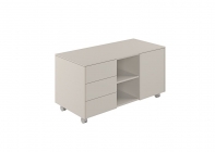 Тумба мобильная 3-секционная Норден Atlas NZ-0213.YN.GS Ясень Наварра Серый камень