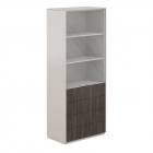 Шкаф высокий Норден Atlas NZ-0312.GS.BT Серый камень Бренсон Трюфель