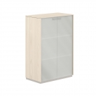 Шкаф средний со стеклом Норден Atlas NZ-0335.YN.GLM Ясень Наварра