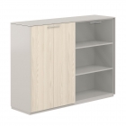 Шкаф средний двойной Норден Atlas NZ-0305+NZ-0325.GS.YN.GL Серый камень Ясень Наварра