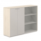 Шкаф средний двойной Норден Atlas NZ-0315+NZ-0325.YN.GS.GL Ясень Наварра Серый камень