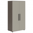 Шкаф с 2 комплектами глухих малых дверей Skyland VELION VENEER VRMCS 80.4 Американский орех Яшма черная