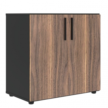 Шкаф с глухими малыми дверьми Skyland VELION VENEER VRLCS 80.1 Американский орех Яшма черная