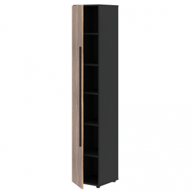 Шкаф-колонка с глухими малыми и средними дверьми левый Skyland VELION VENEER VRHCS 40.3 L Американский орех Яшма черная