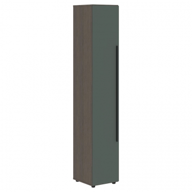 Шкаф-колонка с глухими малыми и средними дверьми левый Skyland VELION VENEER VRHCS 40.3 L Американский орех Яшма черная