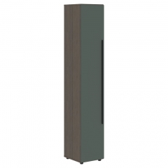 Шкаф-колонка с глухими малыми и средними дверьми правый Skyland VELION VENEER VRHCS 40.3 R Американский орех Яшма черная