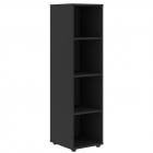 Шкаф-колонка с 2 глухими малыми дверьми правый Skyland VELION VENEER VRMCS 40.4 R Американский орех Яшма черная