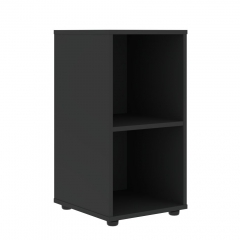 Шкаф-колонка с глухой малой дверью левый Skyland VELION VENEER VRLCS 40.1 L Американский орех Яшма черная