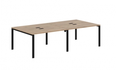 Бенч-система 4-местная Skyland EDIS EUWST 2713 Дуб Денвер светлый Черный