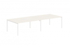 Бенч-система 4-местная Skyland EDIS EUWST 3513 Ясень Траун Белый