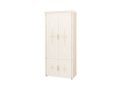 Шкаф для одежды многофункциональный с колоннами Витра Венеция 32.22 Сосна Астрид Ваниль