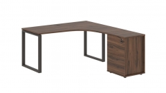 Стол эргономичный с тумбой правый Skyland EDIS EQCET 1518 R Дуб Денвер темный Мокко
