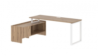 Стол с тумбой Skyland EDIS EQCT 19614 Дуб Денвер светлый Белый