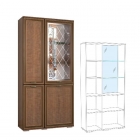 Шкаф с полками и витриной Domani Ливорно ЛШ-6 Дуб Сонома