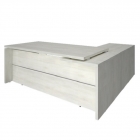 Стол руководителя Рива YALTA LT-C 22 L Снежная Платина