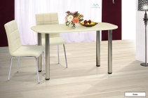 Стол обеденный 1300700 Марибель овальный Жемчуг глянец