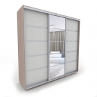 Шкаф-купе 3-х дверный Акцент Купе Акцент-Квадро КВ 2400х600 Шимо светлый/хром