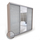 Шкаф-купе 3-х дверный Акцент Купе Акцент-Квадро КЛ 2400х600 Шимо светлый/хром