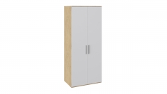Шкаф для одежды с 2-мя глухими дверями Трия Квадро СМ-281.07.003 Бунратти/Белый глянец