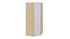 Шкаф угловой с зеркальной дверью Трия Квадро СМ-281.07.007 левый Бунратти/Белый глянец