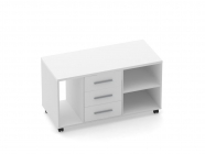 Тумба подкатная с нишей и полкой Персона Грата Deka 9.05.03Л Белый