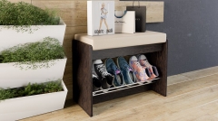 Тумба для обуви Трия Тайм тип 1 Венге цаво/кож.зам. Крем