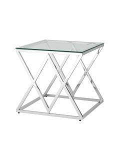 Журнальный стол Stool Group ИНСИГНИЯ 55x55 Серебро