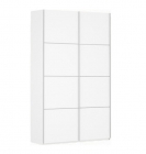 Шкаф-купе двухдверный Е1 Прайм 1600 ДСП/ДСП Белый снег