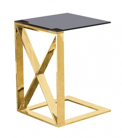 Журнальный стол Stool Group КРОСС 40x40 Золото