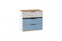 Комод Урбан Любимый дом ЛД 528.160.000 Дуб Золотой/Белый/Капри синий